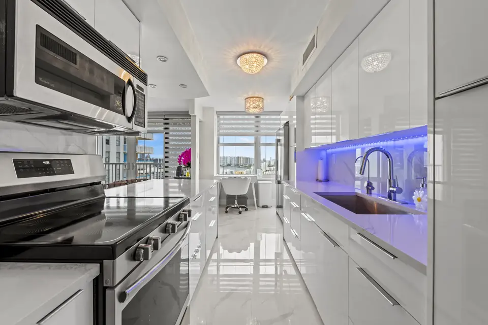 Finished kitchen feature