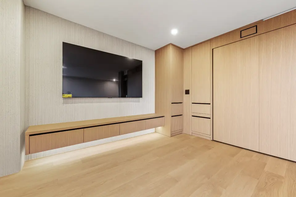 Custom millwork and flooring detail
