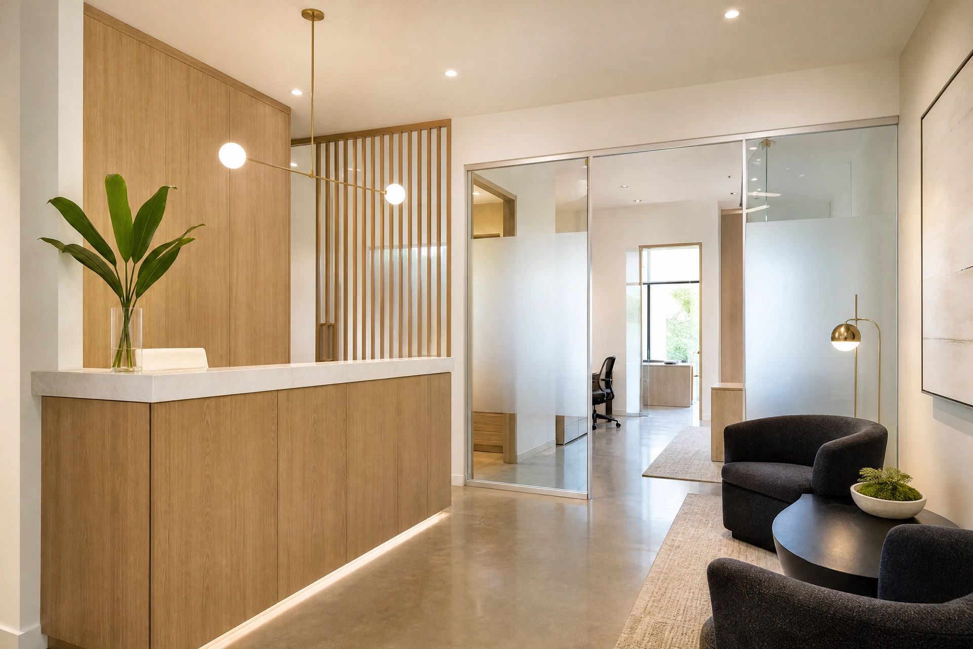 Generic editorial image of a refined commercial office interior