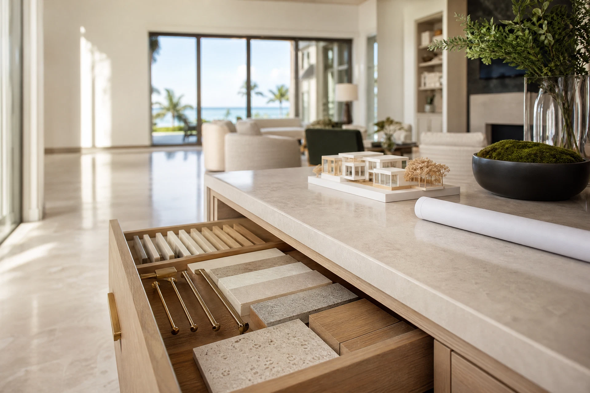 Generic editorial image of remodeling design materials and finish selections